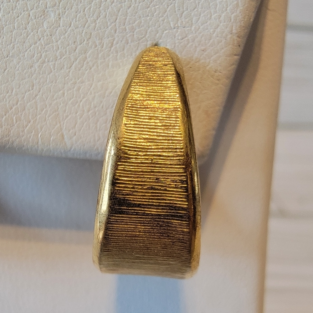 B13 Vintage Monet Pierced Hoop Earrings - Picture 2 of 3